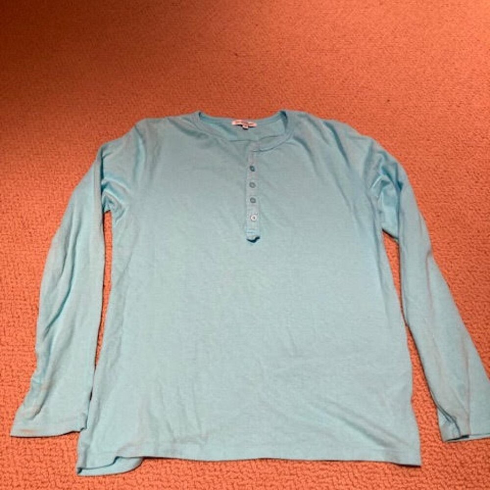 Cotton Citizen Turquoise Henley